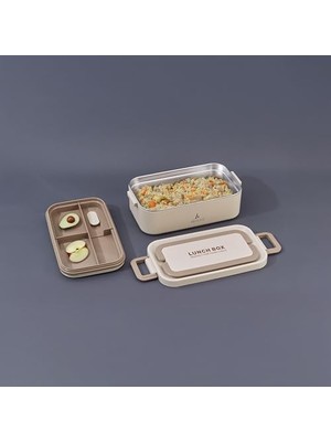 Data Store Bento Lunch Box Beige 1000 ml