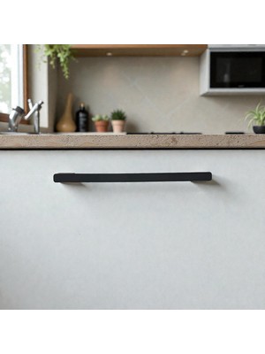 Kulp Center 160-192 mm Mat Siyah Modern Mercan Metal Mutfak Mobilya Kulpu Dolap Kulpu