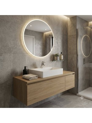 Serel - Minimal Tezgah Üstü Dikdörtgen Lavabo 42X60 cm Beyaz - 2047TDS110H