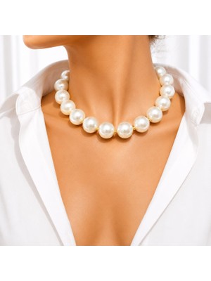 Sinem Şanlı Atelier Manolya Büyük Akrilik Boncuk Choker Kolye 5 Renk