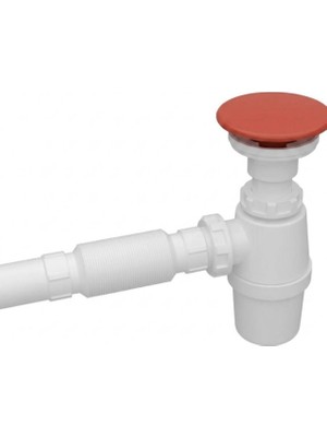 Serel - Seramik Tapa ve Lavabo Sifonu Kırmızı - TP08STL530H