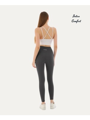 Intive Lingerie Intive Comfort Premium Dalgıç Kumaş Arka Bel Logo Detaylı Toparlayıcı Yüksek Bel Tayt