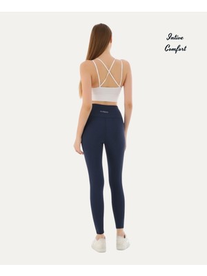Intive Lingerie Intive Comfort Premium Dalgıç Kumaş Arka Bel Logo Detaylı Toparlayıcı Yüksek Bel Tayt