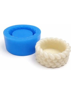 Alze Kimya Hobi Hasır Detaylı Tealight Kase Kalıbı
