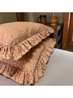 Mundo Lindo Fırfırlı Yastık Kılıfı 2’li Set Tek Kişilik %100 Organik Pamuk 50X70 cm 8 Farklı Desen Seçenekli