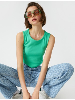 Koton Crop Atlet V Kesim Pamuklu