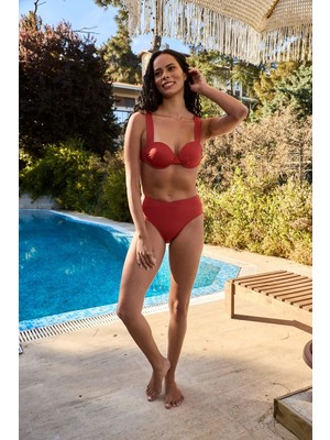 Lovely Things GRETA Balconette Bikini Üst - Gül Kurusu