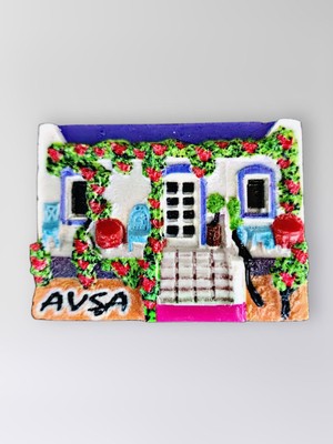 Mundy Avşa Polyester Kabartmalı Magnet 7X5CM Dekoratif Hediyelik Buzdolabı Süsü (KOD:1437)