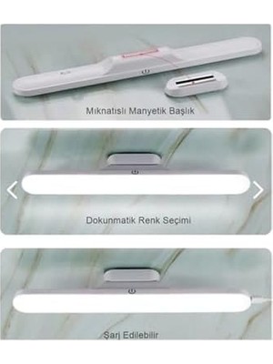 CT-5249 Dokunmatik Anahtarlı LED Aplik 3 Renk Yanma Modlu,beyaz,