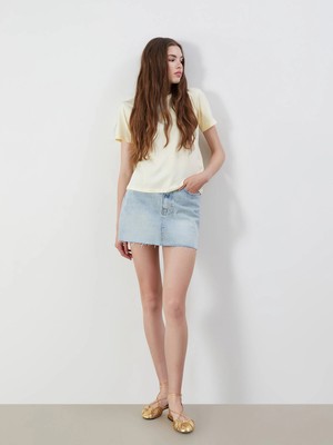 Lc Waikiki Yeni Sezon Dar Fit Mini Jean Etek