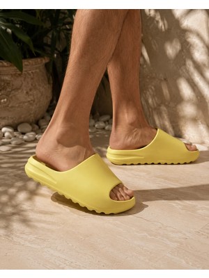 RS Riva Shoes Unisex Kalın Taban Yumuşak Eva Günlük Banyo Havuz Plaj Terliği
