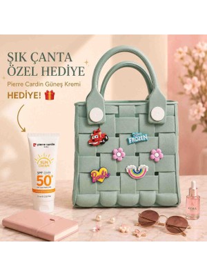 Velline Kız Çocuk Plaj Çantası - Delikli Eva Malzeme - Suya Dayanıklı - Çocuk Güneş Kremi Hediyeli