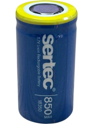 Evimdeyokyok Sertec 18350 3.7V 850 Mah Li-Ion Şarjlı Pil - 1c