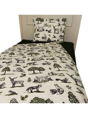 Mundo Lindo Forest Friends Tek Kişilik Nevresim Seti 2 Parça 160 x 220 cm