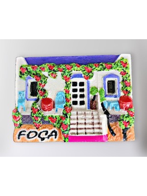 Mundy Foça Polyester Kabartmalı Magnet 7X5CM Dekoratif Hediyelik Buzdolabı Süsü (KOD:1442)