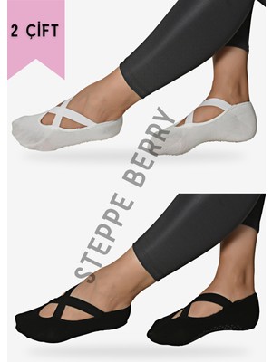 Steppe Berry 2 Çift Pilates ve Yoga Çorabı
