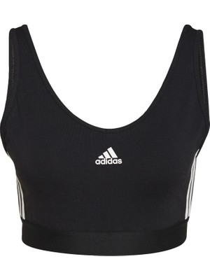 Adidas Sportswear GS1343 Essentials 3-Stripes Crop Top With Removable Pads