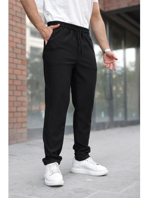 Pomeya  Erkek Fitilli Beli Lastikli Rahat Pantolon