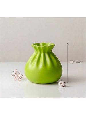 E3D Print Alb Modern Dekoratif Vazo – Minimalist Masa Vazosu | 10,3 cm 3D Baskı Çiçek Vazosu Ev, Salon ve Ofis Dekoru