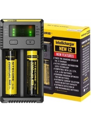 Evimdeyokyok Nitecore New I2 Intelli Charger Li-Ion / Nı-Cd / Nı-Mh Pil Şarj Cihazı