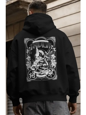 Sevbano Trivium Rock Metal Müzik Grubu Sırt Baskılı Unisex Oversize Premium Hoodie