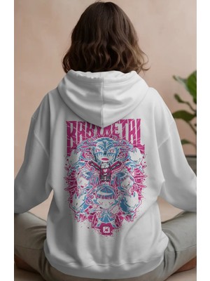 Sevbano Babymetal Rock Metal Müzik Grubu Sırt Baskılı Unisex Oversize Premium Hoodie