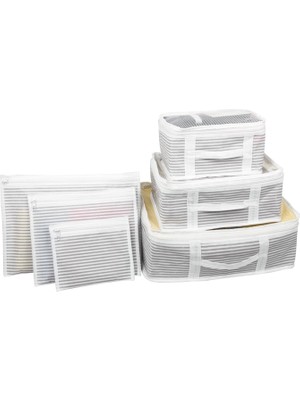 Dinç Store 44 Bavul Içi Organizer Seti  Yatak Odası Organizer Set  Makyaj Organizer Mini Hurçlar (6 Parça)