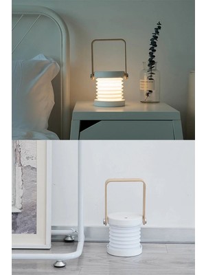 Dinç Store 44 Jp-Dld Kamp Lambası Görünümlü Dekoratif Gece Lambası - Beyaz
