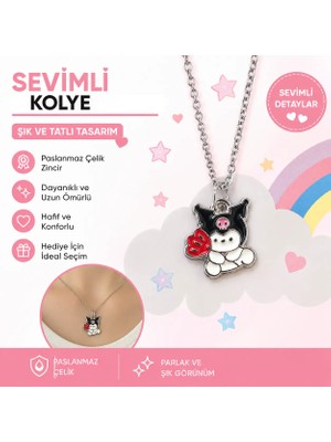 Kuromi Temalı Kolye