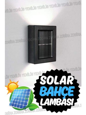 Yenilig Güneş Enerjisiyle Çalışan, Su Geçirmez LED Duvar Lambası – Otomatik Mod, Estetik Tasarım Dayanıklı