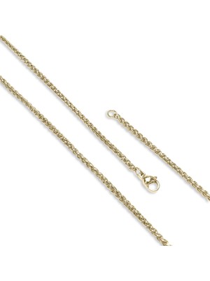 Beycen Aksesuar Sarı Renk Erkek Çelik Kolye 2.5mm 3902CEK012