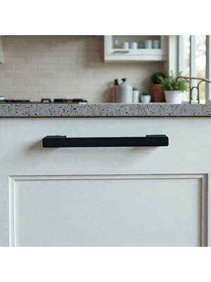 Kulp Center 5 Adet 96-128 mm Mat Siyah Modern Mercan Metal Mutfak Mobilya Kulpu Dolap Kulpu