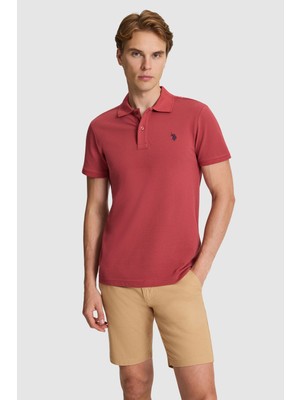 U.s. Polo Assn. Erkek Vişne Tişört Basic 50322347-VR223