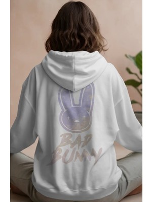 Sevbano Bad Bunny Rapper Şarkıcı Sırt Baskılı Unisex Oversize Premium Hoodie