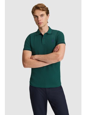 U.s. Polo Assn. Erkek Koyu Yeşil Tişört Basic 50326975-VR079