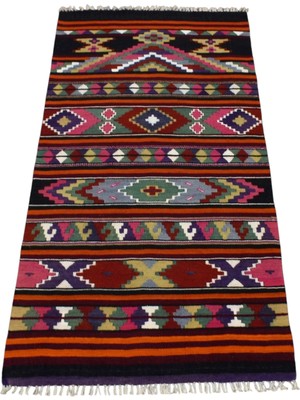 Kilim Antik El Dokuma Malatya Seccade Yün Kilim 1612 - Yeni - Çok Renkli