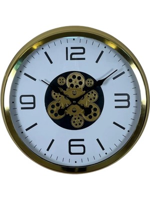 Dinç Store 44 Modern Prestige Gold 60 cm Çarklı Duvar Saati