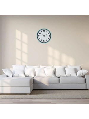 Dinç Store 44 Elegance Turkuaz 36 cm Duvar Saati