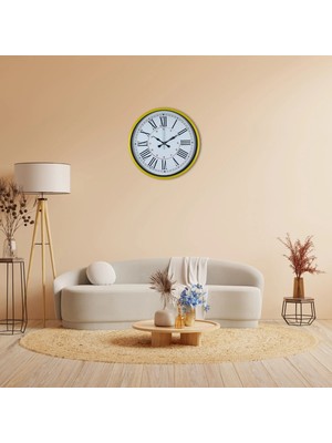 Dinç Store 44 36 cm Sarı Standart Duvar Saati