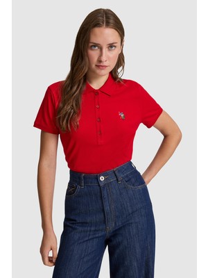 U.s. Polo Assn. Kadın Kırmızı Tişört Basic 50323575-VR030