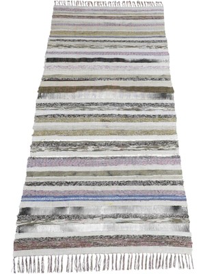 Kilim Antik El Dokuma Bukleli Pamuklu Yolluk Kilim 1609 - Yeni - Çok Renkli