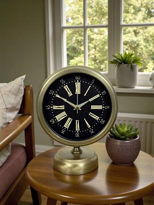 Dinç Store 44 Time Art 25 x 20 Eskitme Metal Masa Saati