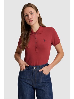 U.s. Polo Assn. Kadın Vişne Tişört Basic 50321818-VR223