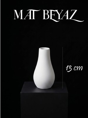 Canseb Elegance Premium - Kendinden Kokulu - 13CM Boyunda - Dekoratif Kuru Çiçek Vazosu - El Boyaması Işçilik