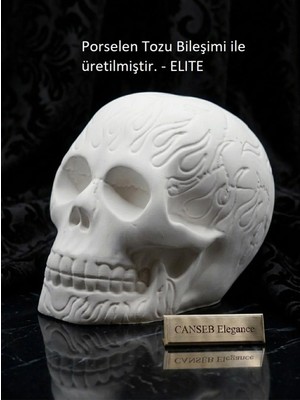 Canseb Elegance 10CM Alev Desenli Kuru Kafa Heykeli