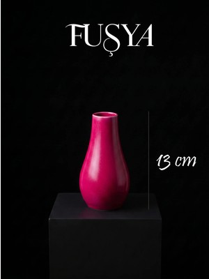 Canseb Elegance Premium - Kendinden Kokulu - 13CM Boyunda - Dekoratif Kuru Çiçek Vazosu - El Boyaması Işçilik