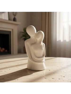 Canseb Elegance 10CM Beyaz Sevgili Heykel - Premium - Decor - Pinterest - Bohem - Iskandinav Tarzı - Vazo - Dekoratif Vazo - Obje - Biblo - Heykel - Hediyelik - Dekor Obje