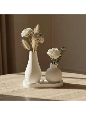 Canseb Elegance 3'lü Modern Vazo Seti Premium Set