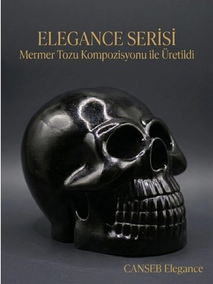 Canseb Elegance 10CM Kuru Kafa Heykeli - Mat Karbon Siyah - Elegance Seri