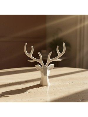 Canseb Elegance 17CM | Geyik Dekor | Beyaz